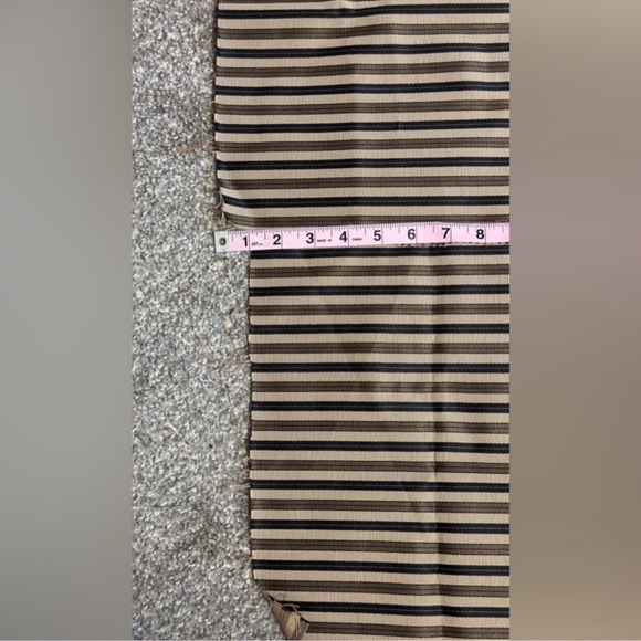 Khaki & Black Stripe Textured Upholstery Fabric - 2 Pieces - Picture 6 of 13